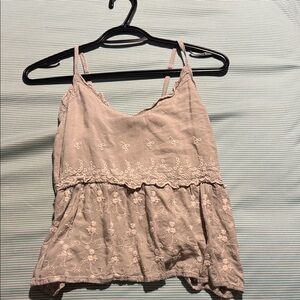 Embroidered Beige Women’s Top